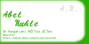 abel muhle business card